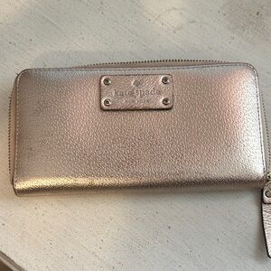 Kate Spade Rose Gold Zip Wallet